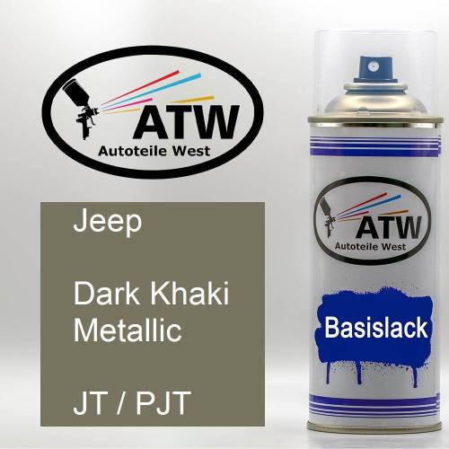 Jeep, Dark Khaki Metallic, JT / PJT: 400ml Sprühdose, von ATW Autoteile West.